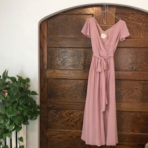 Revelry Harper Chiffon Wrap Dress